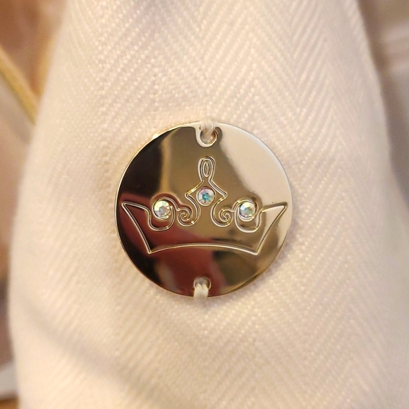 NEW Disney Princess ivory jacket, size 9/10 - Picture 2 of 10